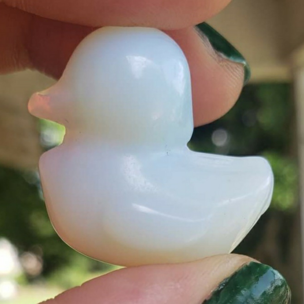 Opalite Mini Duck Carving